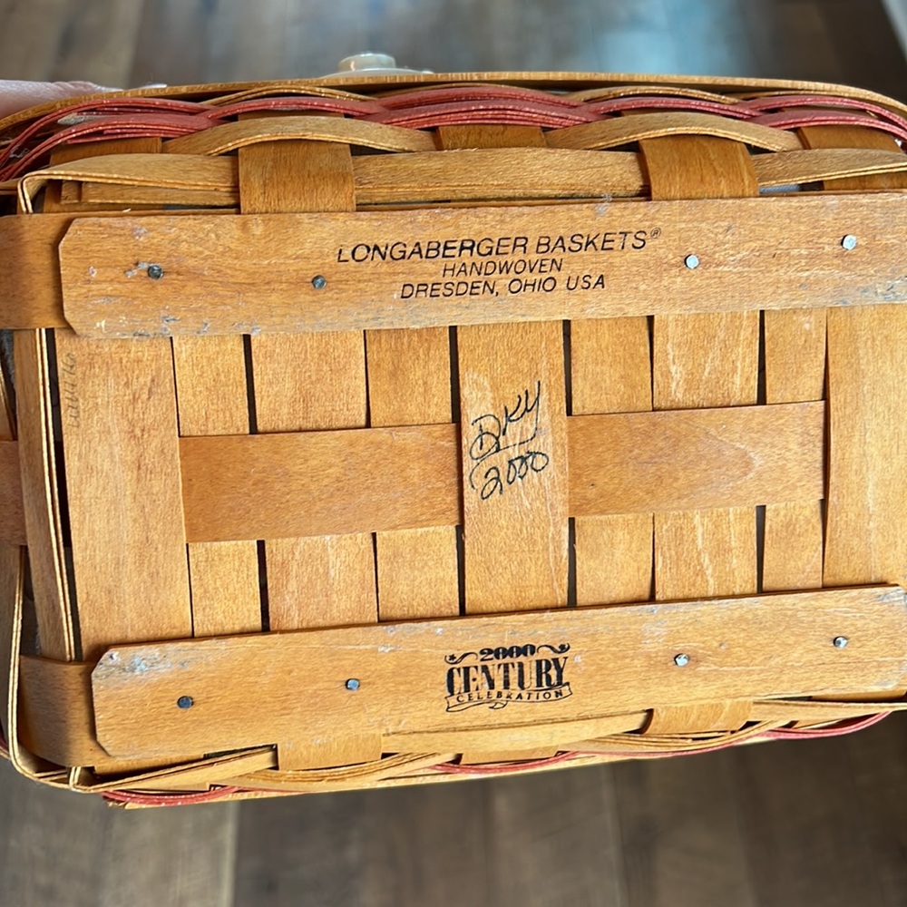 Longaberger Basket with Flower Pots - Picture 6 of 6